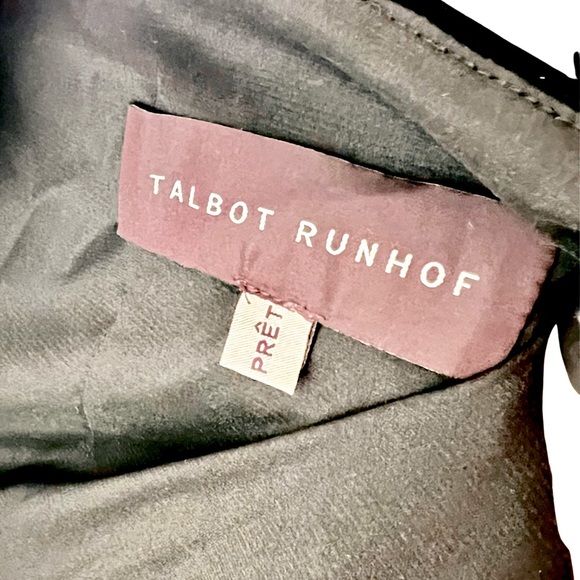 Talbot Runhof | Velvet Curve Hugging Draped Off Shoulder Evening Gown Small - Picture 10 of 10